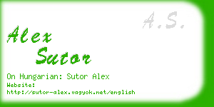 alex sutor business card
